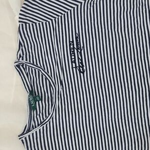 Vintage Ralph Lauren Navy and White Striped Crop Top.